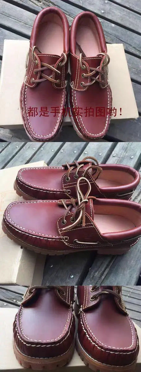 Fashion Genuine Leather Men's Loafers Soft Casual Derby Shoes Moccasins Boat Shoes Platform Male Black Brown Lace-up Oxfords