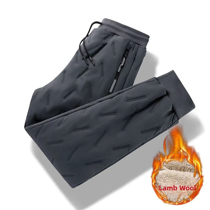 Lamb Velvet Fce Lined Thi Cotton Pants Men's Autumn Winter New Loose Large Size Northeast Cold Proof Warm Trousers