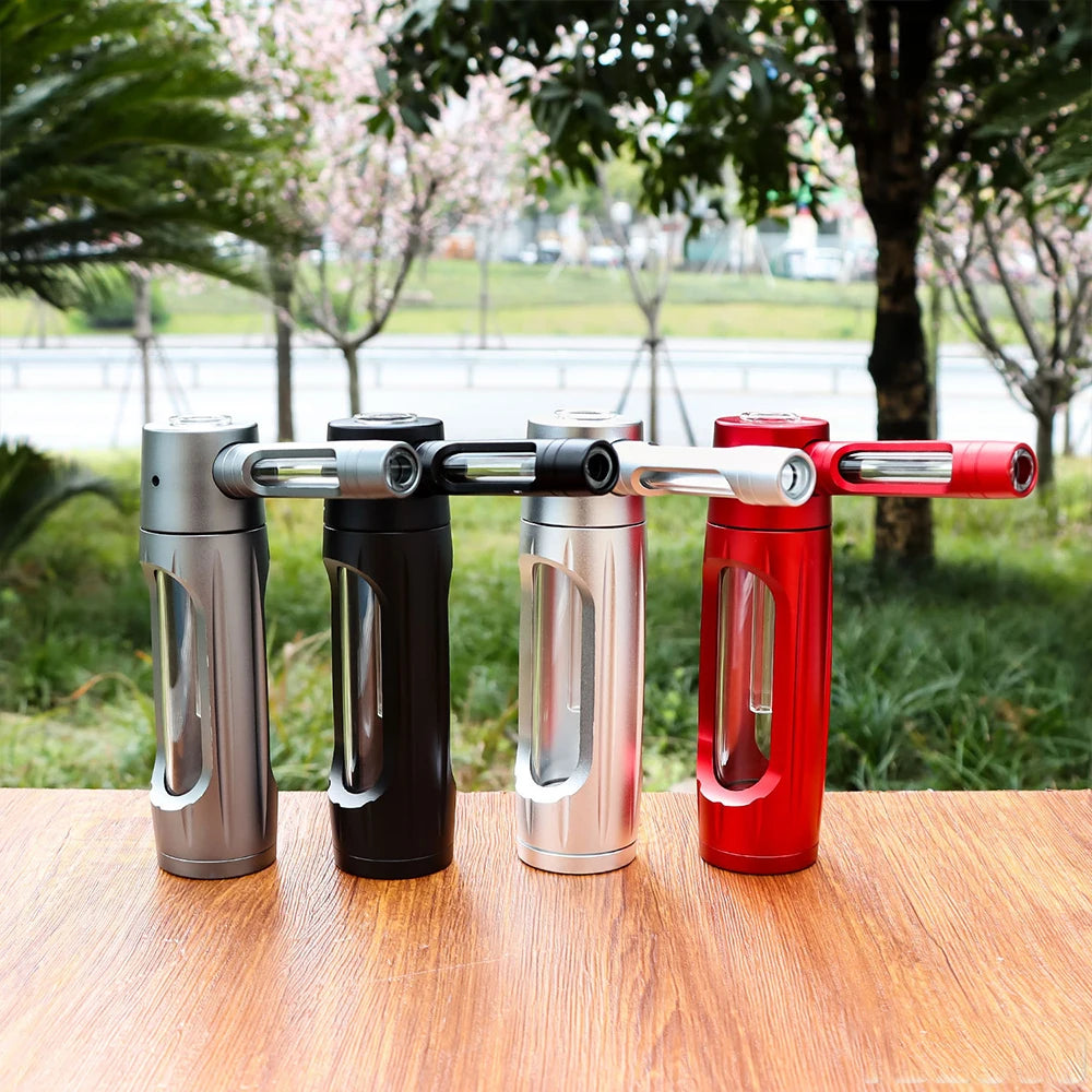 Handheld Smoking Pipe Grass Hookah Set with Dry Burning Glass Tobacco Bowl Cigarette Filters Shisha Pipes Smoke Accessories