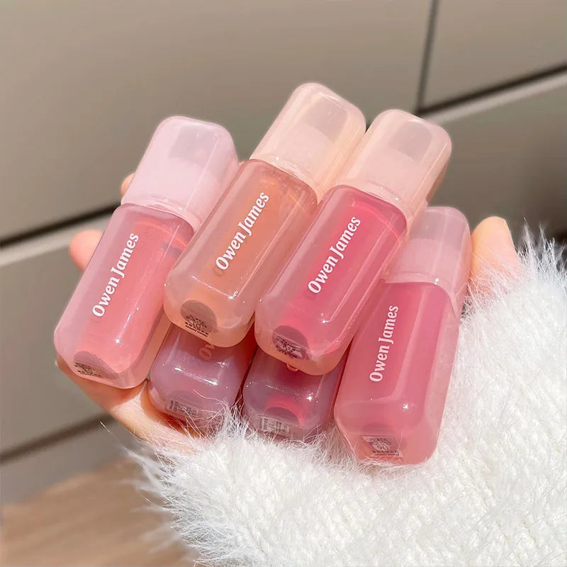Glossy Non-stick Cup Lip Gloss Long Lasting Cheek Mud Lip Plumper Tinted Lip Lipstick Lip Makeup Cosmetics