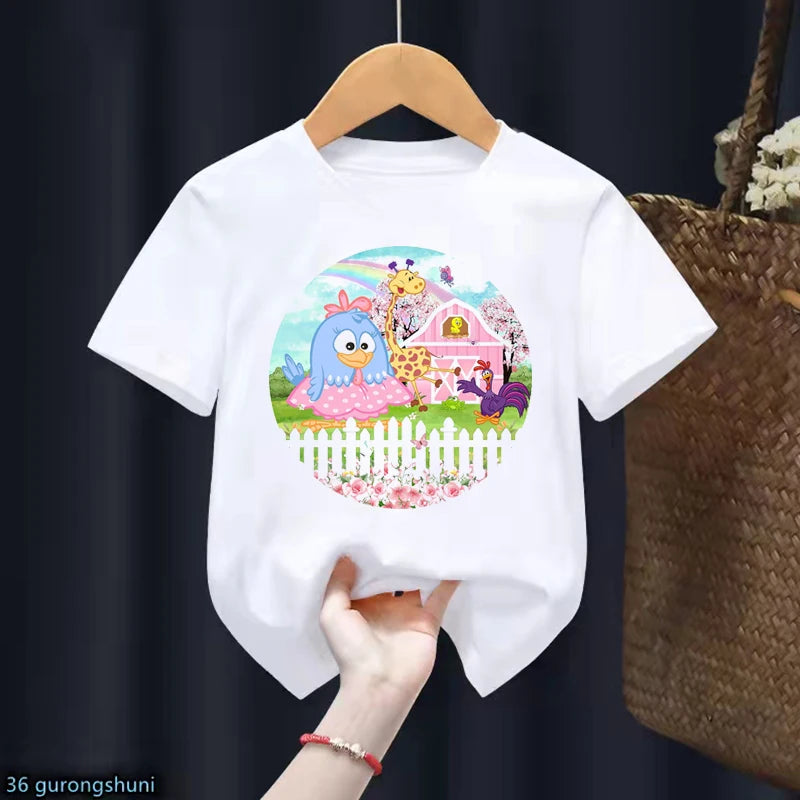 New Kids tshirt Cute Contos CláSsicos Com A Galinha Pintadinha Cartoon tshirt Summer Boys t-shirts Fashion Kawaii Girls t shirts