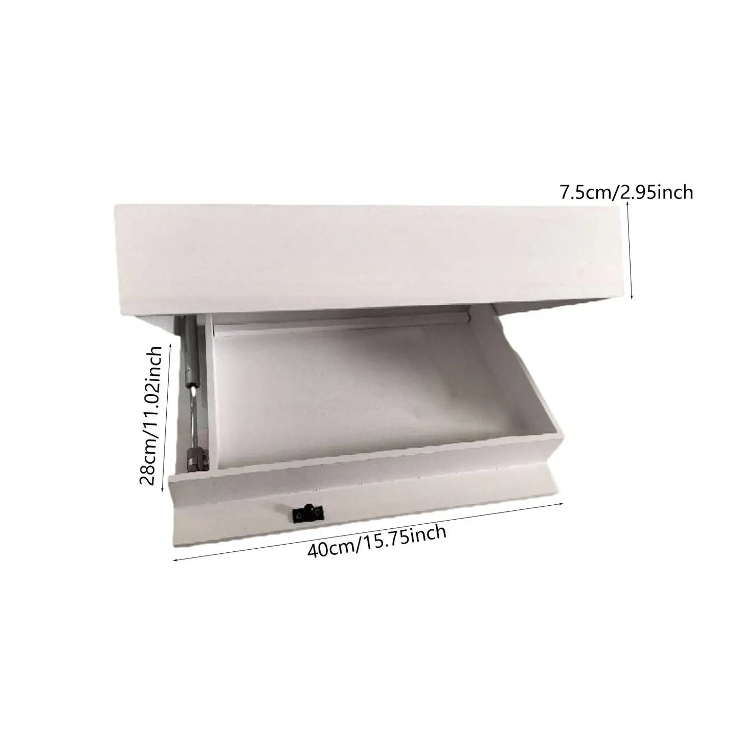 Floating Shelf Wall Mounted Drawer with Compartment Easy Installation Home Decor Storage Rack for Dorm Room Apartment Office