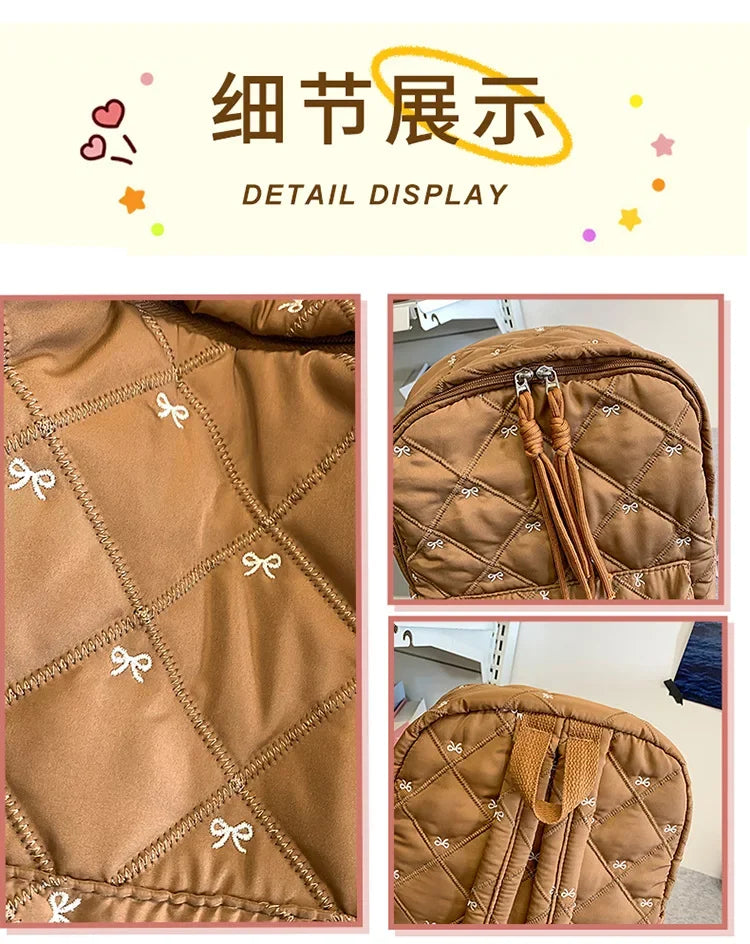 New Large Capacity Children's School Backpack Lightweight Bow Students Schoolbag School Bags Boys Girls Tutoring Bag Laptop Bag