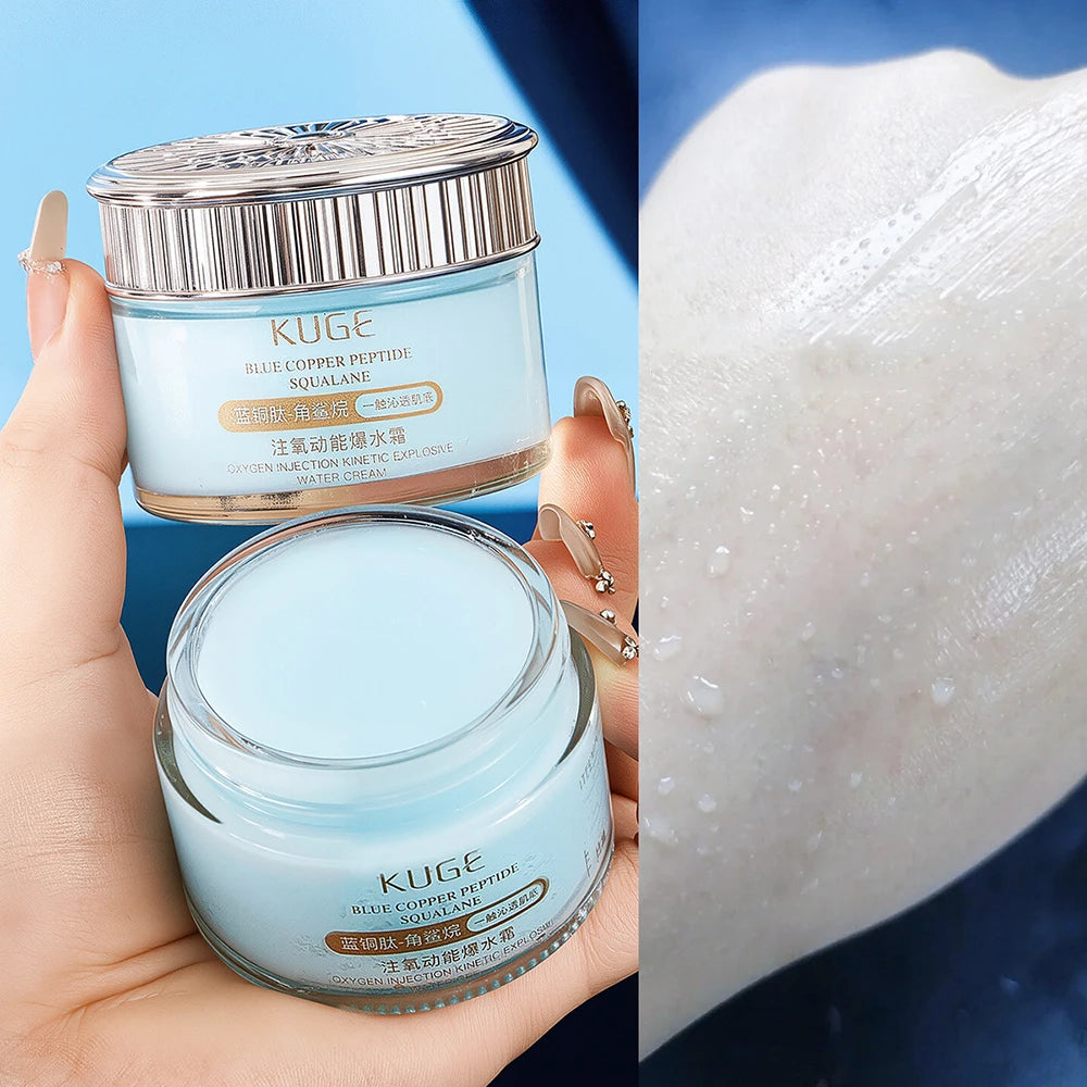Blue Copper Peptide Squalane Oxygen Water Cream Deeply Moisturize Soothe Dry Skin Repair Skin Barrier Face Cream Korea Skincare