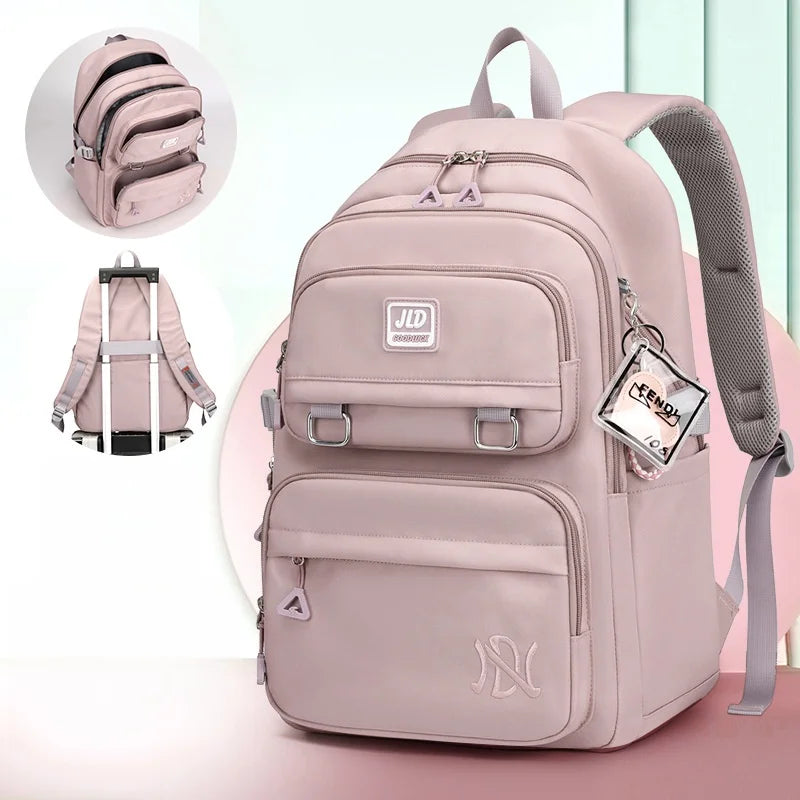 School Bag for Students Large Capacity Secondary School Pupils Backpack Lightweight Reduces Burden and Stress