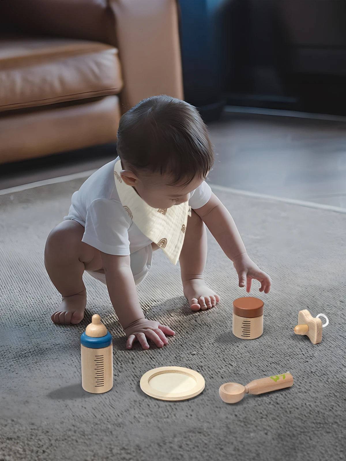 Baby Doll Feeding Set Early Learning Pretend Play Baby Doll Bottles Toy for Children Preschool Age