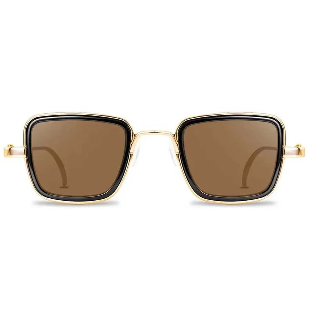 Lightweight Retro Square Sunnies Gradient Sunshade Eyewear Unisex Polarizing Lens Sunglasses Alloy Indian Style Anti-UV Glasses