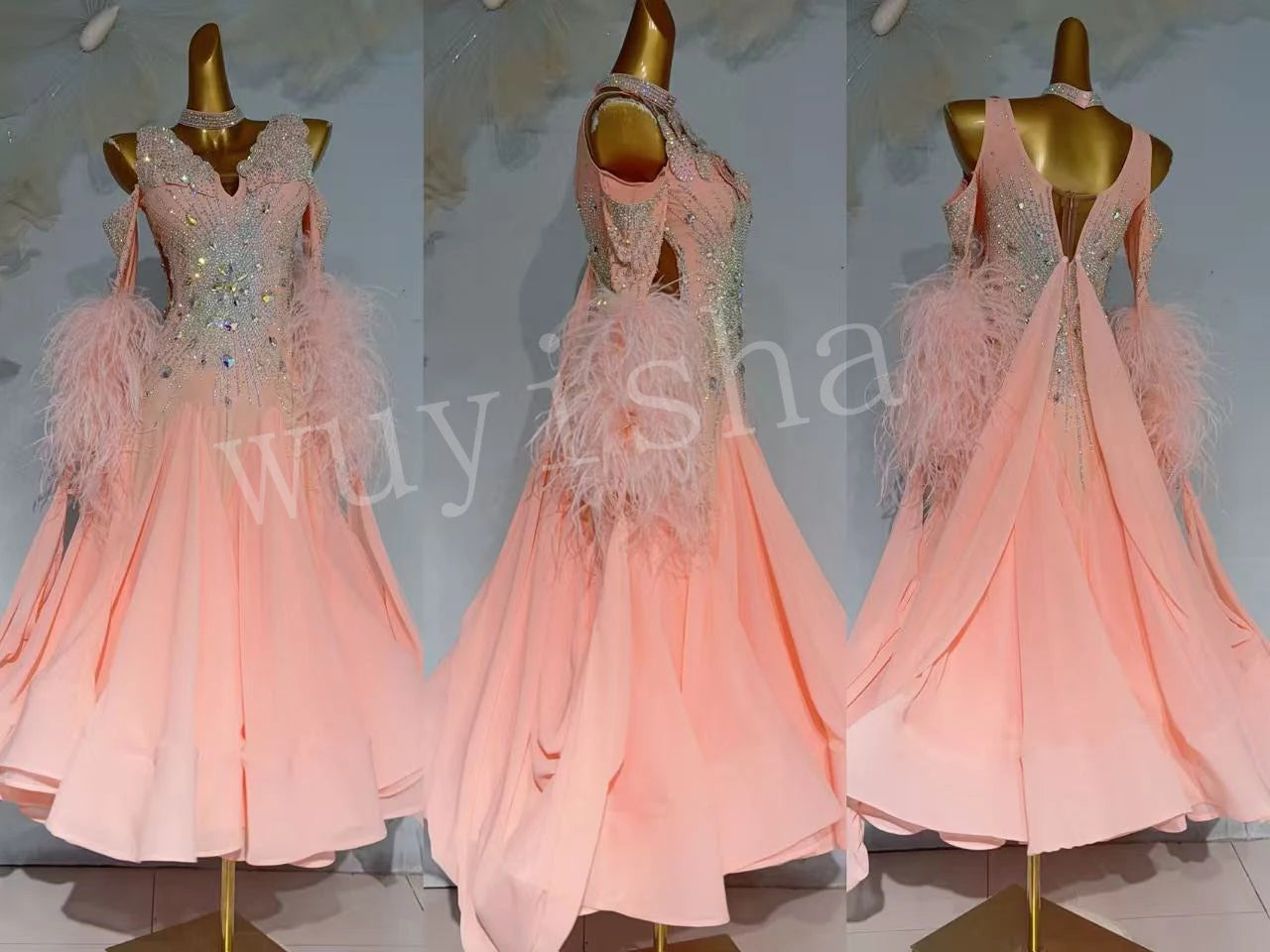 Ballroom dance dress for women, modern dance dress, ladies' clothing, waltz dance costume  2433