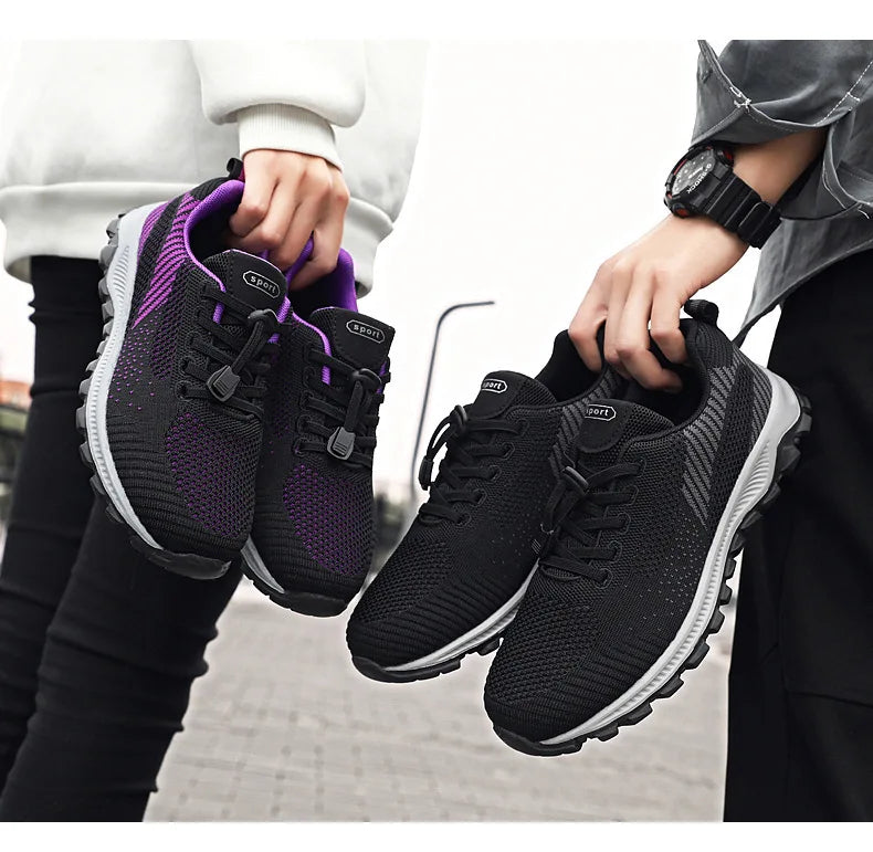 2025 Women Sneakers Fashion Platform Lace Up Casual Sports Shoes Comfortable Running Ladies Vulcanized Shoes Female Footwear