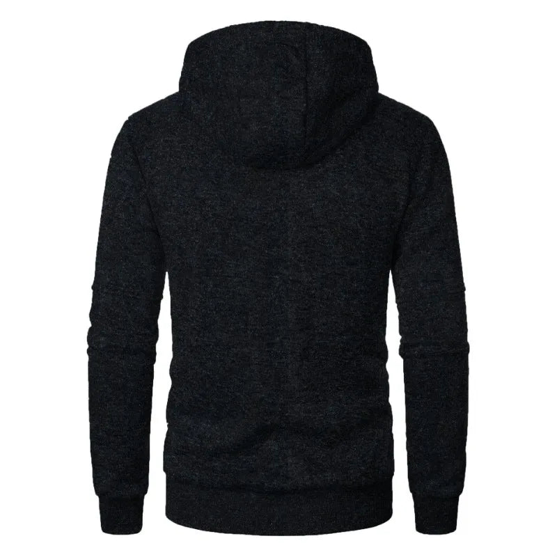 New Streetwear Men's Long Sleeve Sweatshirts for Men Zipper Hooded Oversize Winter Warm Jacket Coat Outdoor Tracksuit Men