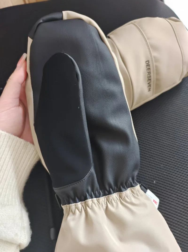 Winter Ski Mittens for Men Women Cold Weather- Warm Snowboard Mittens Gloves Waterproof Snow Sports Mitts Gloves