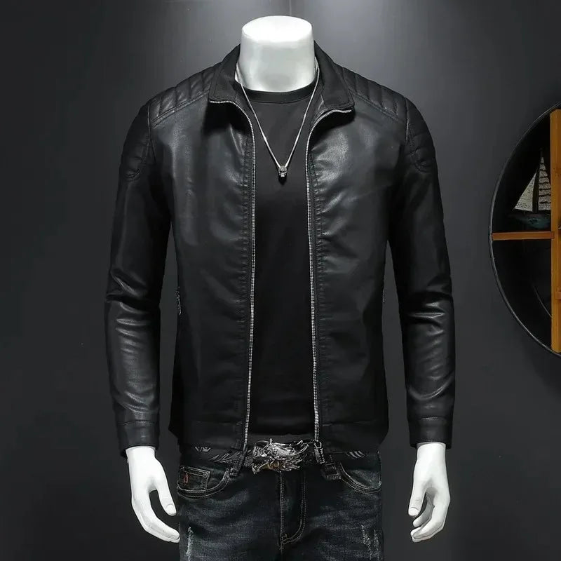 Winter Leather Jacket Men Cool Warm Causal Motorcycle Windbreaker PU Coats Multi-pocket Vintage Outwear Male Autumn Jackets