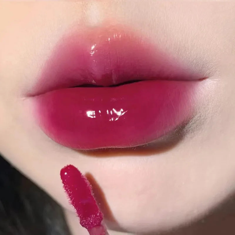 6 colors Light Glass-Like Lip Lacquer - Mirror Shine, Hydrating Formula; Smudge-Proof, Long-Wear, and Skin-Brightening