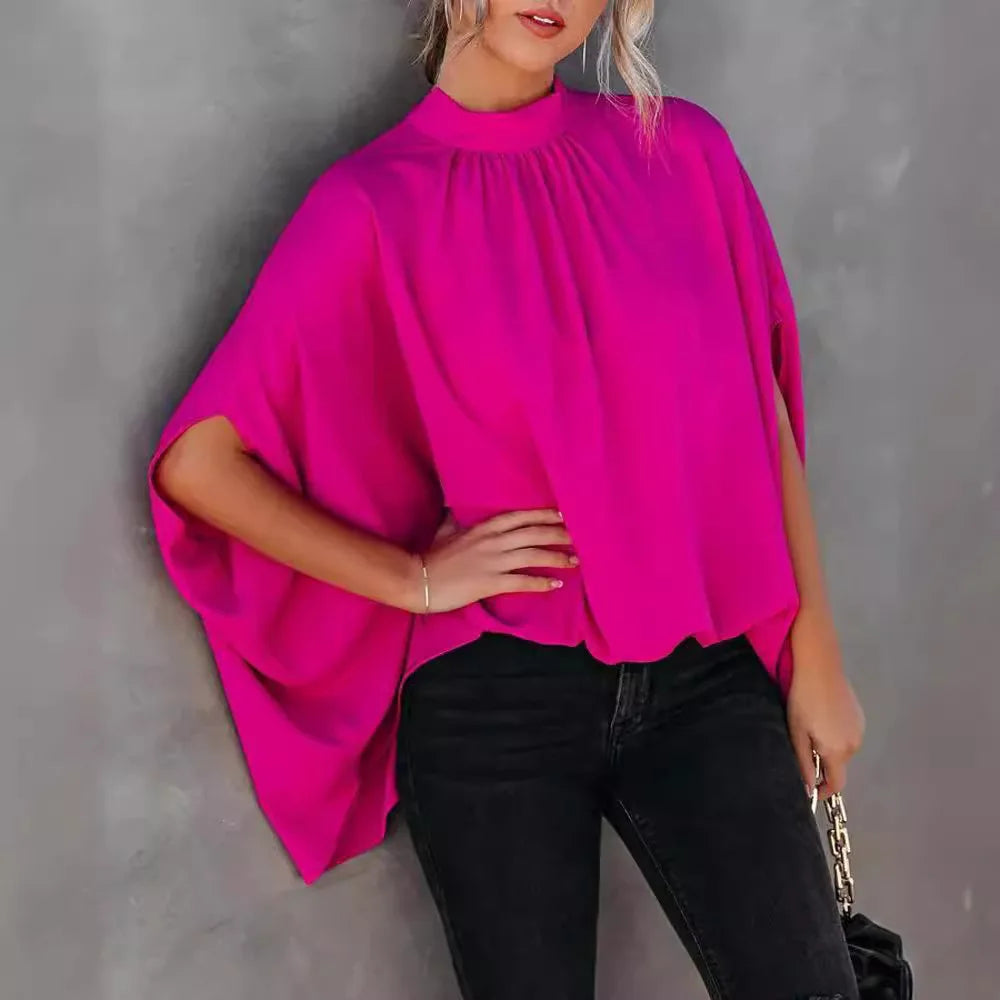 Summer Tops for Women High Neck Graphic Tees Western Boho Tops Women's Fashion Blouses Business Casual Dreesy with Sleeves