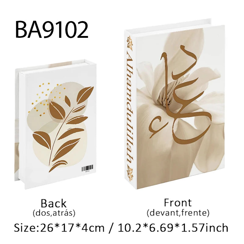 Islamic Mosque Kabaa Luxury Fake Book Home Decor Decorative Books Storage Box Simulation Book Coffee Table Interior Decoration