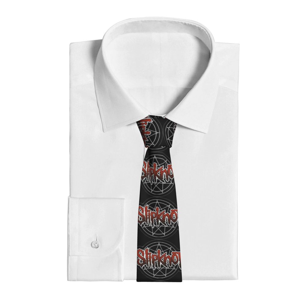 Slipknots Neckties Men's Customized Silk Heavy Metal Rock Music Gift Neck Tie for Office