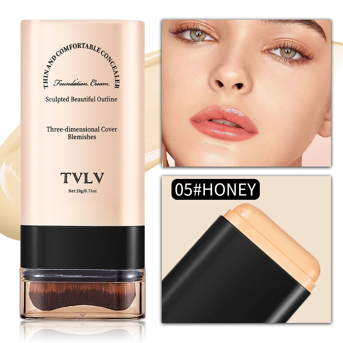 Waterproof concealer can cover defects for a long time, light and non greasy natural makeup effect
