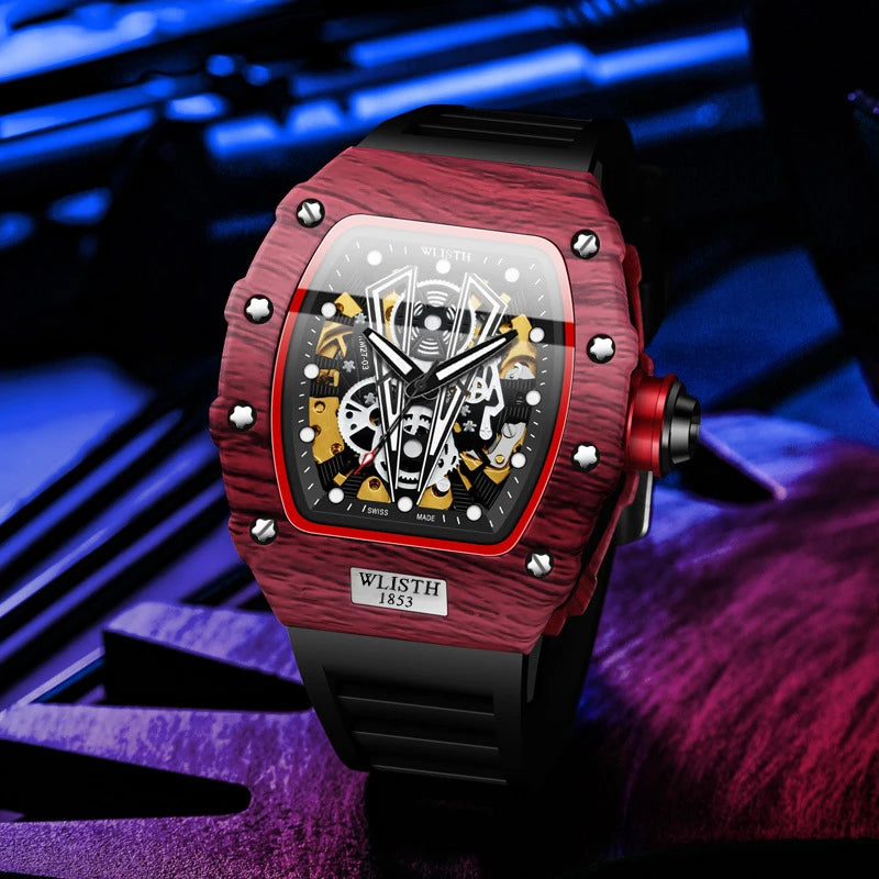 Automatic Watch Mechanical Watches for Man Barrel Type Mechanical Watch Men Waterproof Luminous Business Men Montre Homme