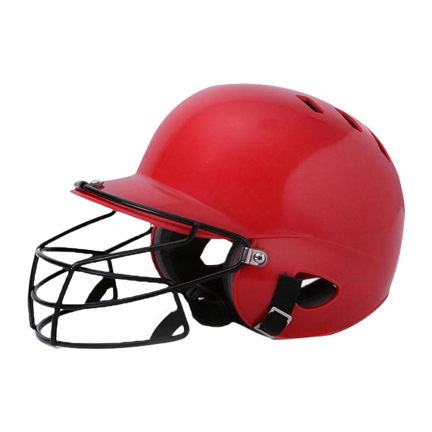 Baseball Head Protection Equipment Double Ear Batting Helmet with Facemask Catcher Mask for Children Sports Outdoor Safety