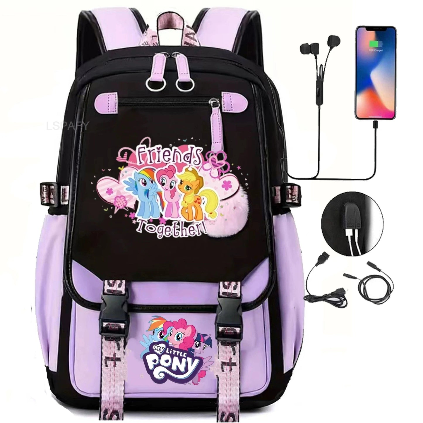 My Little Pony SchoolBags Fashion Boys Girls Backpack Rucksack Casual Travel Multipocket Book Bags New Semester Gift