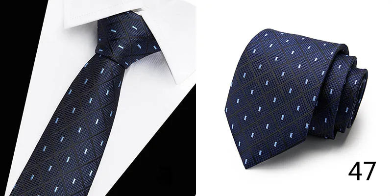 Hot Sale Necktie Man 7.5 cm Silk Tie Solid Color Gravatas Suit Accessories Fit Wedding Holiday Party