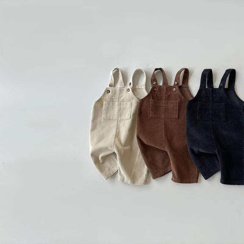 2023 Newborn Clothes Boy's Corduroy Jumpsuit Autumn Winter Jumpsuits Girl's romper Casual Bib Pants Overalls  Baby kids clothes