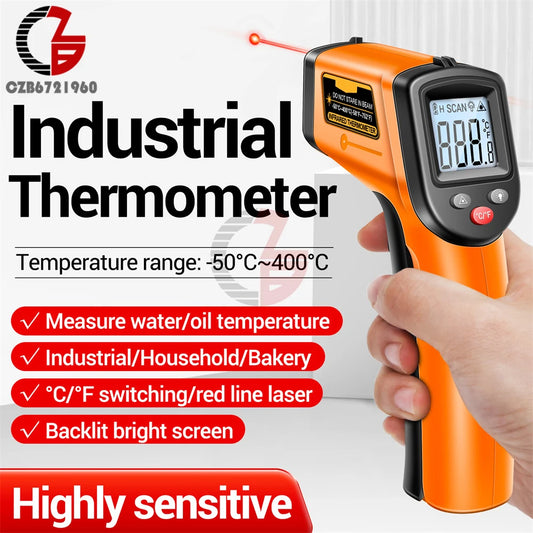 Digital Infrared Thermometer Non-contact Thermometer Industrial Precision Laser Temperature Meter Pyrometer Instrument Tool