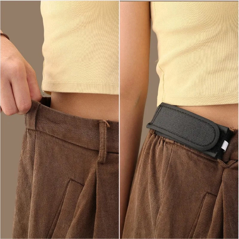 Buckle Free Waist Belts for Women Men Touch Fastener Ultra-soft No Buckle Elastic Belt Jeans Pants Waistband Apparel Accessories
