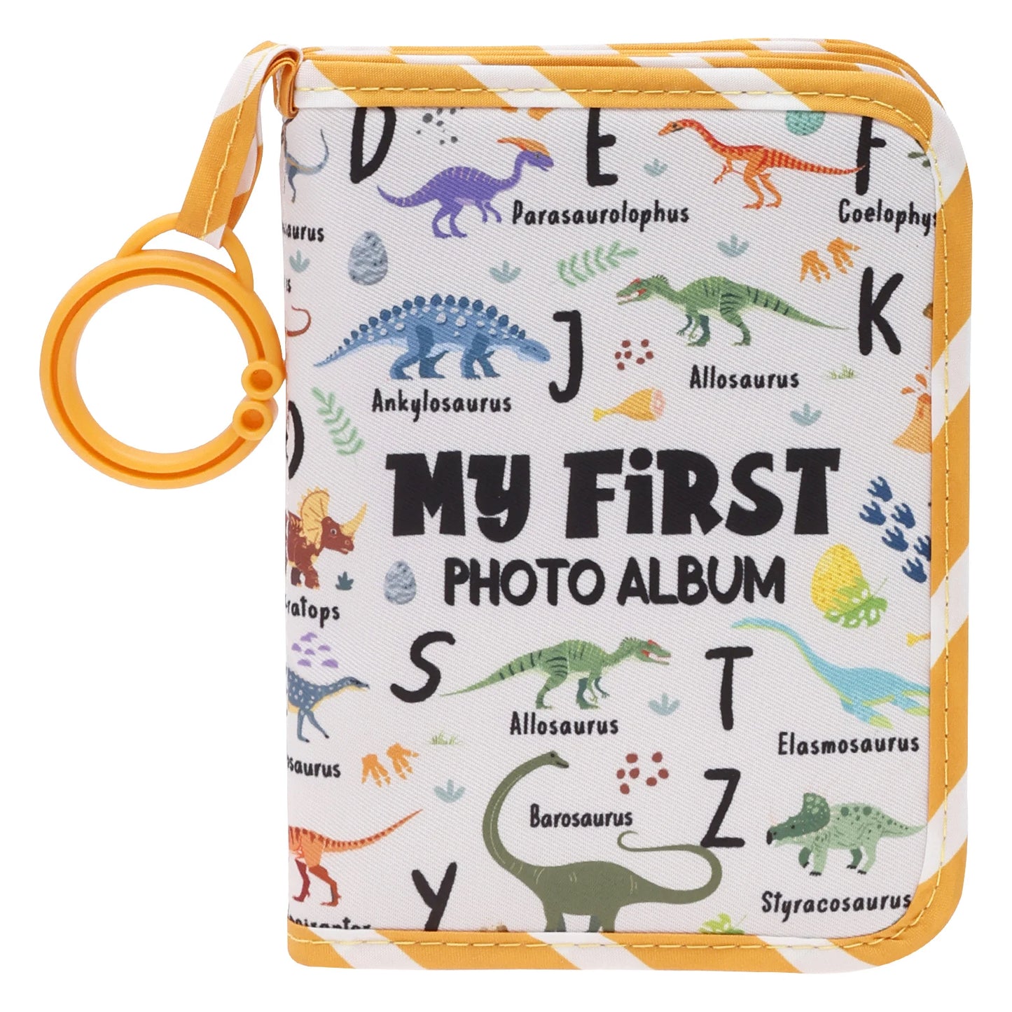 Baby Photo Album Holds 17 Pcs 6 x 4 in Pictures Soft Cloth My First Photo Album with Safety Mirror Fabric Kid Memory Keepsake