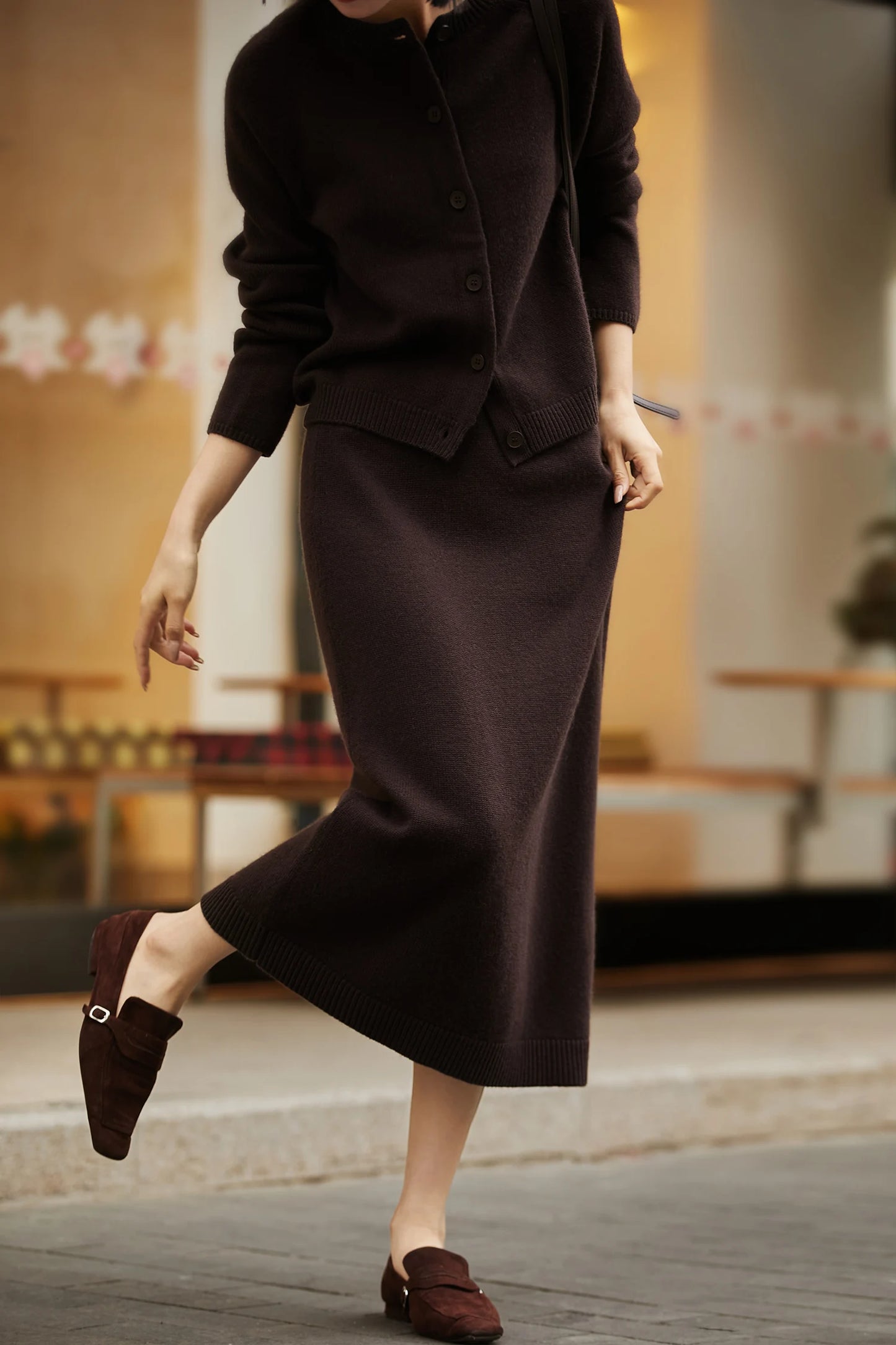 Row wind wool cashmere series ~ new sweaters in autumn and winter/overskirt fashion two-piece suit