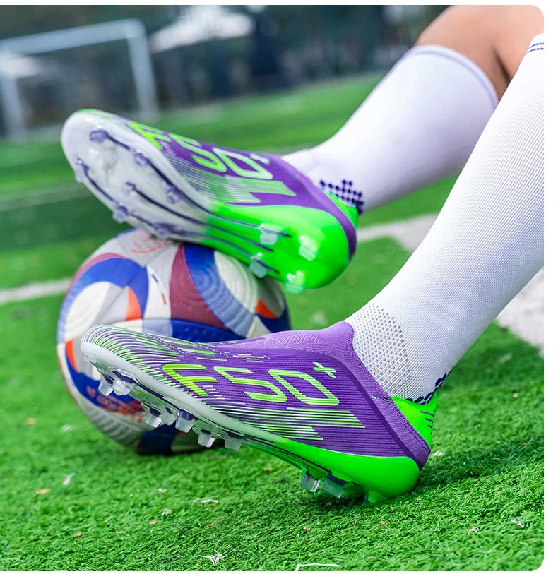 High Quality Mens Football Boots F50 Boys FG/TF Training Studded Fast Soccer Cleats Pro Non Slip Football Shoes for Man 35-45