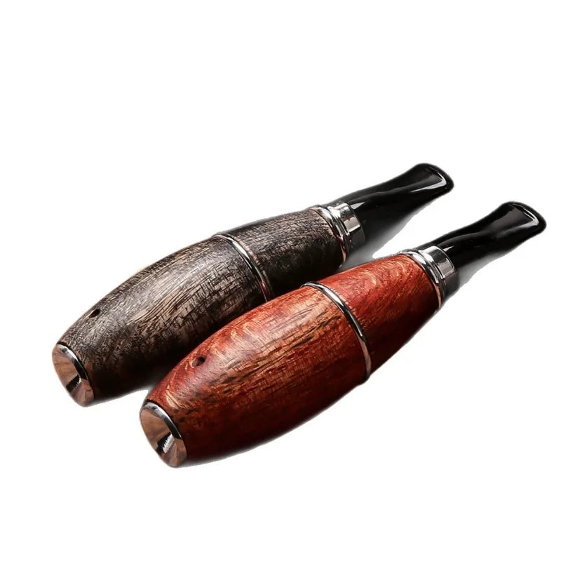 9mm Lightweight Handheld Solid Wood Tobacco Pipe Portable Cigarette Holder Smoking Accessory