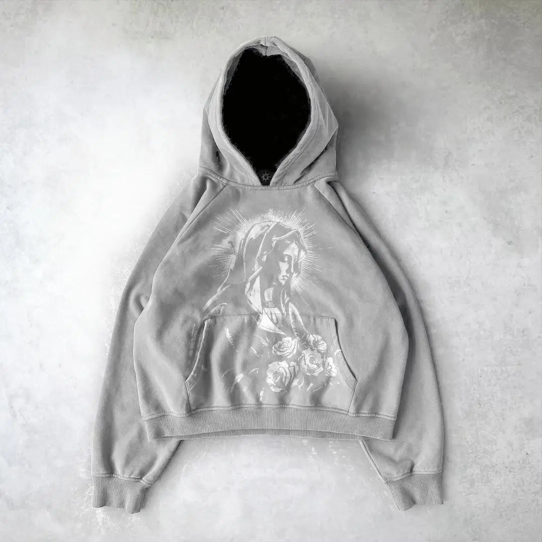 Harajuku y2k gothic pattern hoodie goth oversized hoodies women streetwear tracksuit men couples tops sweatshirt print clothes
