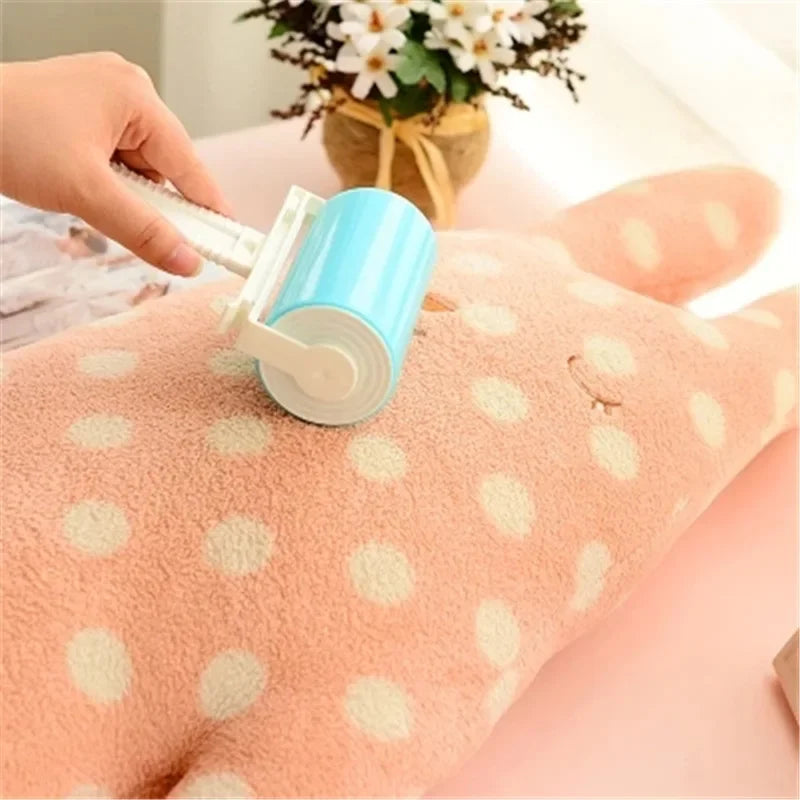 Water-washable Roller with Cover, Portable Clothes, Carpet Sheets, Wool-absorbing and Dust-adhering Roller Household  Tools