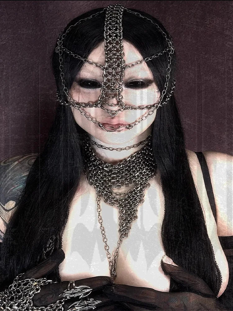 ZHUHE Lrregularly Pieced Necklace In Cyberpunk Style Is A Jewelry Accessory For Both Women And Men As A Party Gift