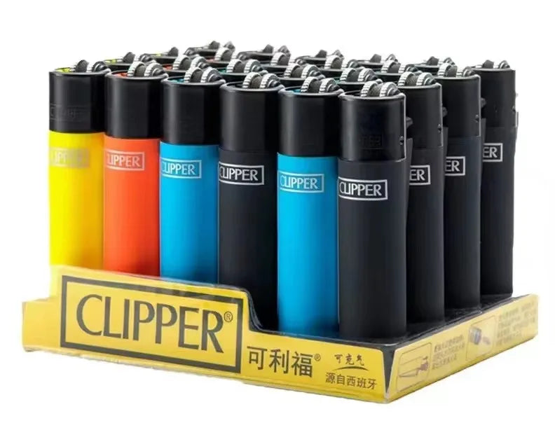 Clipper Lighter Grinding Wheel Mini Lighter Butane Flashlight Lighter (24pcs) Men's Small Tools Cool Gift Cigarette Accessories