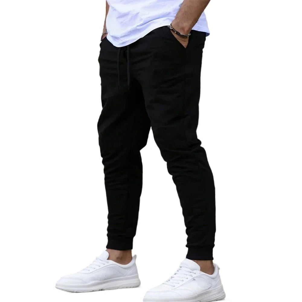 Men's Casual Pants Fashion Drawstring Printed Pants Joggers Workout Running Gym Fitness Sports Trousers Streetwear Trousers