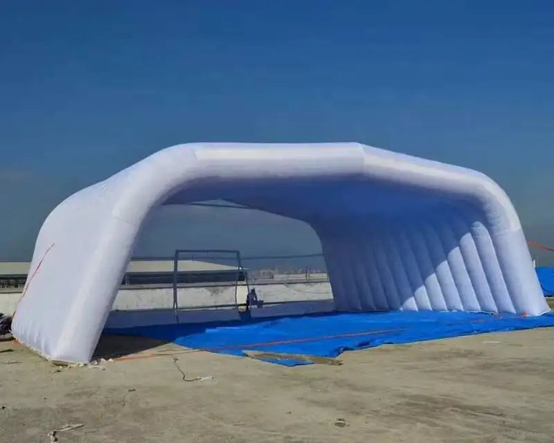 Giant Red Tent While Iatable Stage Cover Shelter Air Roof For Outdoor Activities And Promotion Display