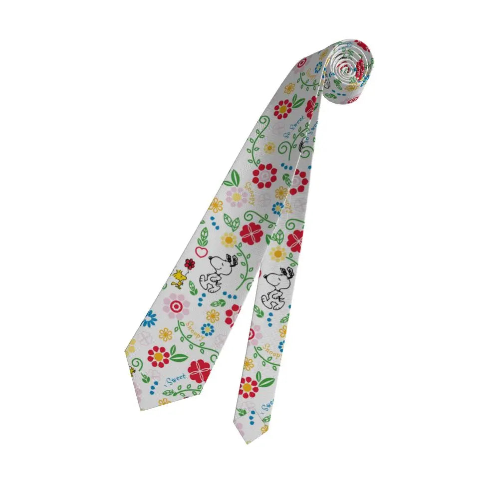 Snoopys & Woodstock Smile Giggle Laugh Neckties Silk 8 cm Neck Tie for Mens Shirt Accessories Cravat Wedding Accessories Office
