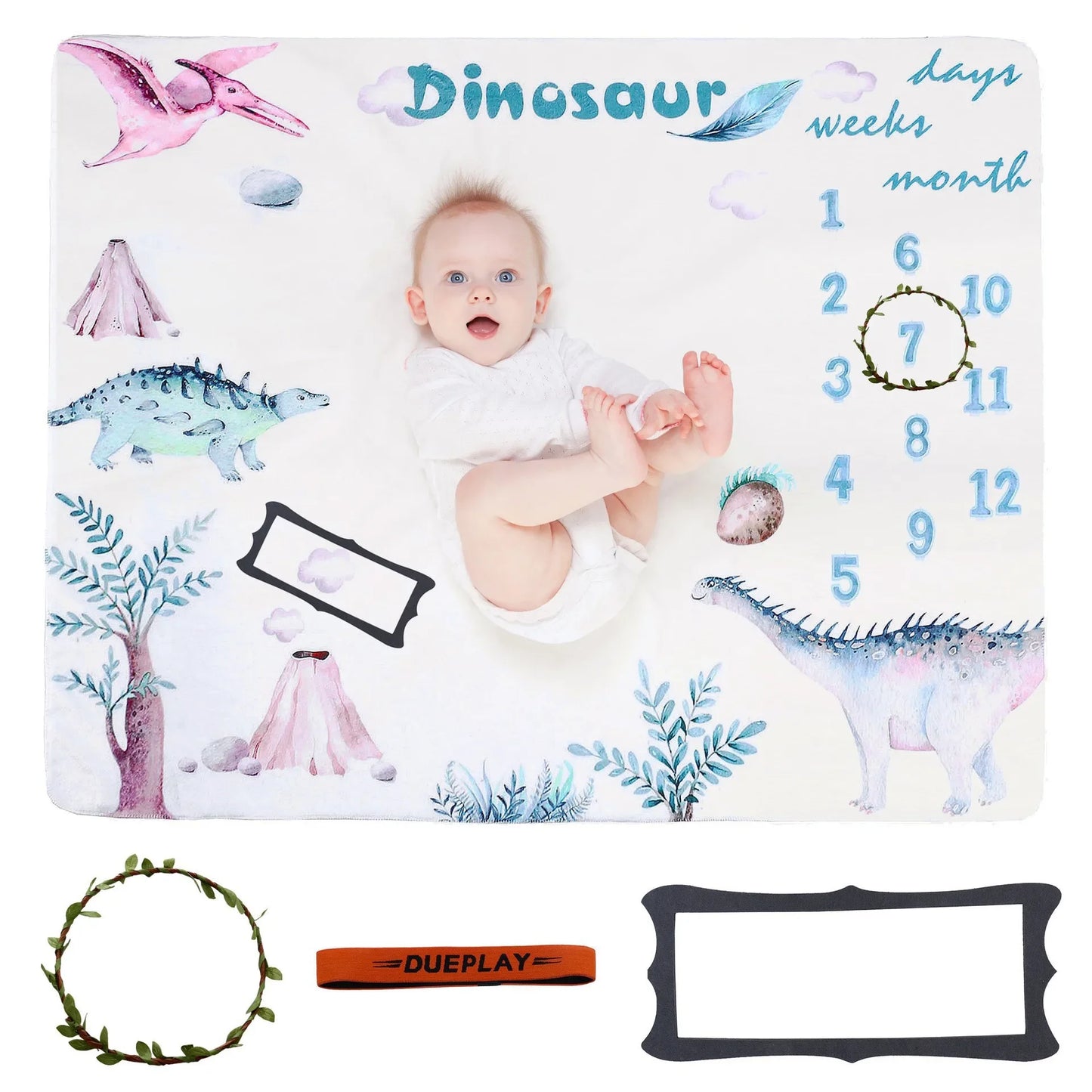 Baby Photography Mats Background Cloth Growth Commemorative Blanket Baby Milestone Flannel Blanket Newborn Photography Blanket