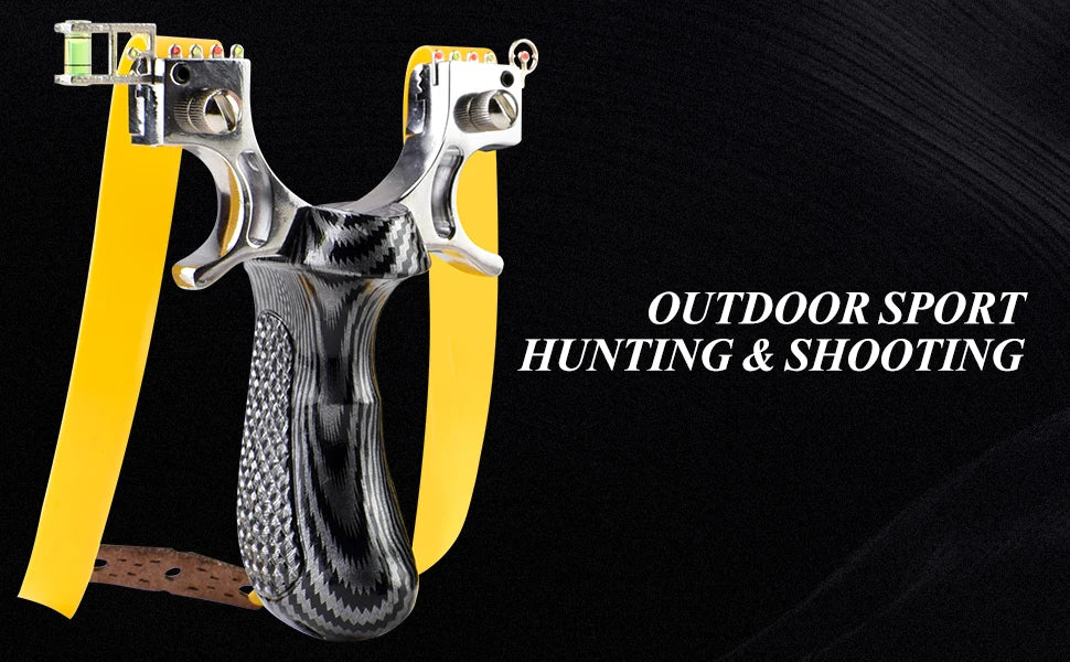 Strong Aiming Slingshot, High-quality Metal Anti Slip Handle Sling Shot, Outdoor Hunting Shooting Slingsshot, Practice Package