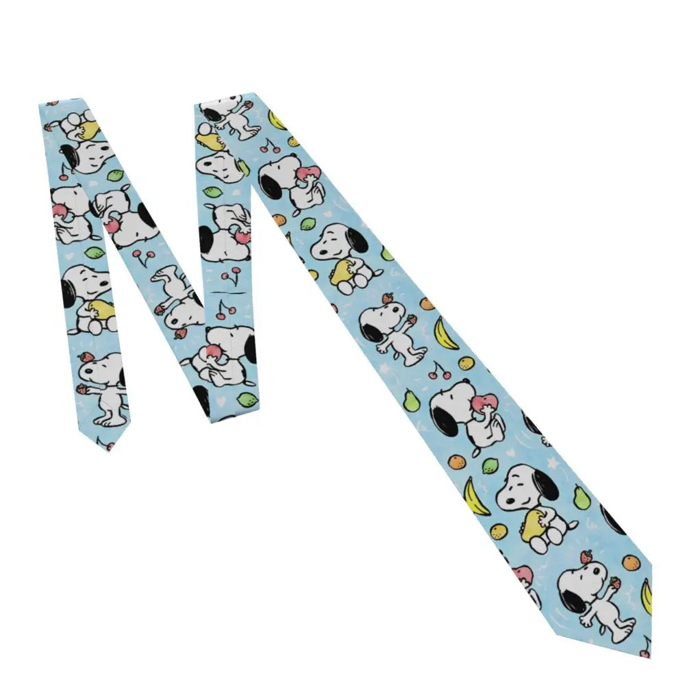 Snoopys & Woodstock Smile Giggle Laugh Neckties Silk 8 cm Neck Tie for Mens Shirt Accessories Cravat Wedding Accessories Office