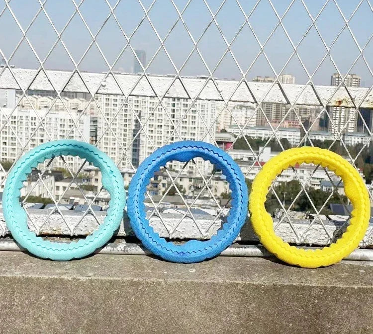 TPR Pet Flying Discs Dog Training Ring Puller Resistant Bite Floating Toy Puppy Outdoor Interactive Game Playing Products Supply