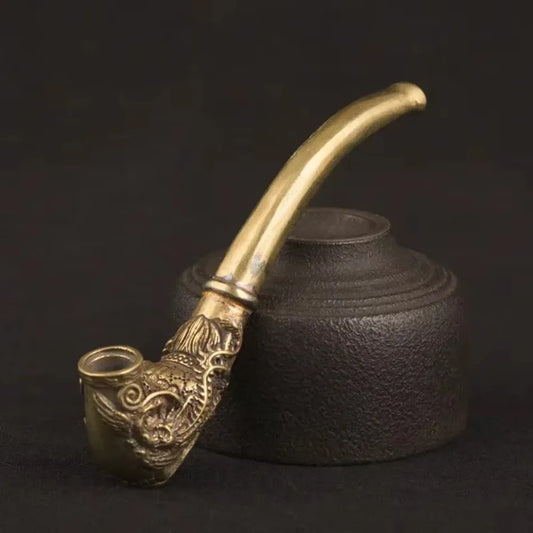 1 Pcs New Buddha Head Buddha Pipe Smoking Utensils Bronze Smoking Utensils Crafts Collection Ornaments