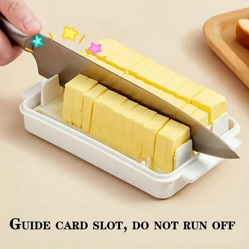 1/2PCS Butter Cutter Box Cheese Butter Storage Box with Lid Butter Dish Stick Butter Container for Refrigerator Kitchen Gadgets