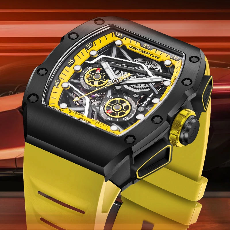 2025 New Mens Automatic Watches for Men Pagani Designs Hollow Out Chronograph Waterproof Men's Mechanical Watch Man Reloj Hombre
