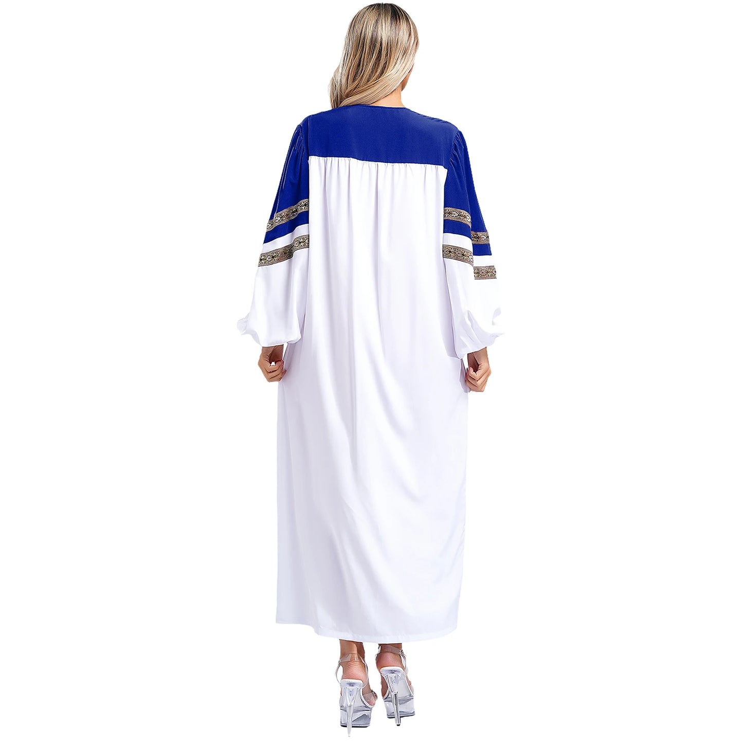 Womens Church Clergy Loose Choir Robe Dress Priest Preacher Dresses Baptism Confirmation Officiant Costume Praise Worship Dress