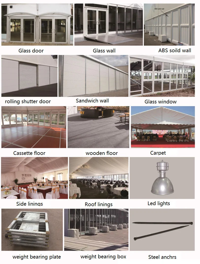 Durable Frame Tents for Concerts, Weddings, Outdoor Events Accommodate 200-1000 People