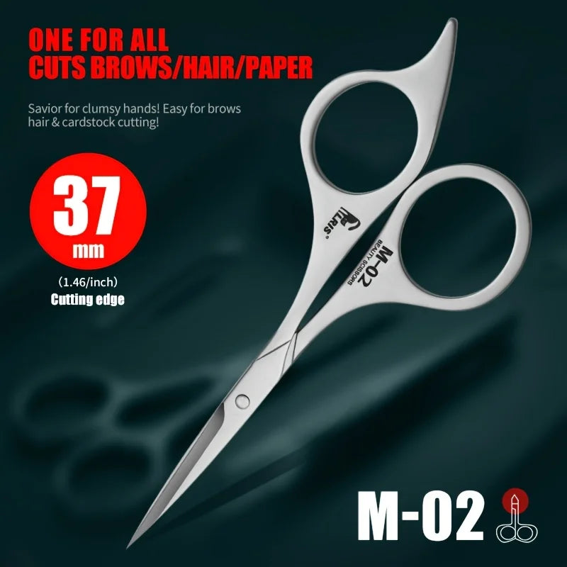 Professional Stainless Steel Scissors, Ergonomic Design, High-precision Blade, Sharp and Durable, Suitable for Cutting Eyebrows