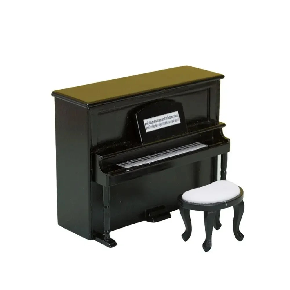 Playing House Dollhouse Musical Instruments 1/12 Doll Piano Craft Wood Multicolor Miniature Pianoforte Doll Accessories